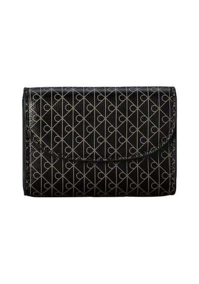 Calvin Klein Emblem Aop Flap Coın, 2xa Siyah Kadın Cüzdan