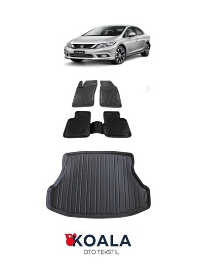 Honda Civic Fb7 Havuzlu Paspas Ve Bagaj Havuzu 2012 2016