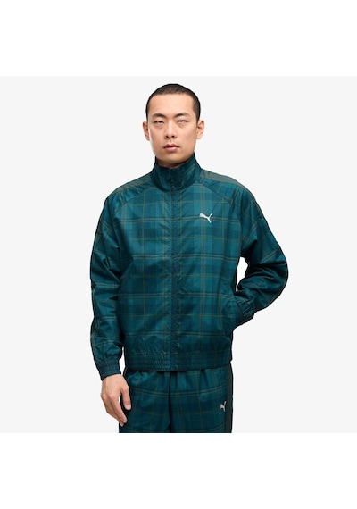 Puma T7 Relaxed Tartan Woven Erkek Yeşil Ceket 636731