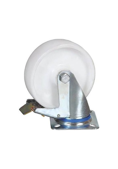 Mertsan Yük Taşıama Servis Tekerleği Polyemid Dönerli Frenli Tip 150x45 Mm