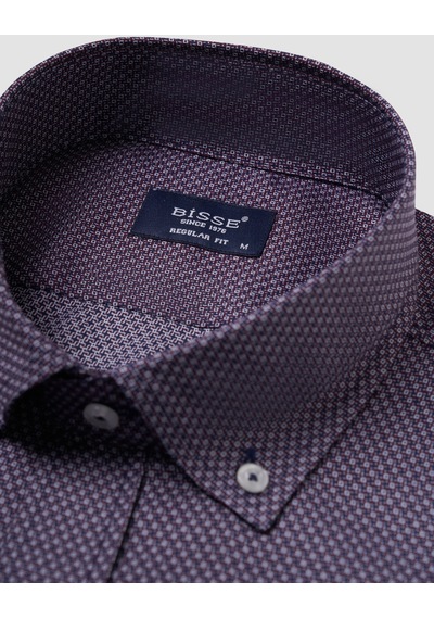 Bisse Erkek Regular Fit Paşa Yaka Spor Gömlek Lıla Gm23k232050 D44 Lila