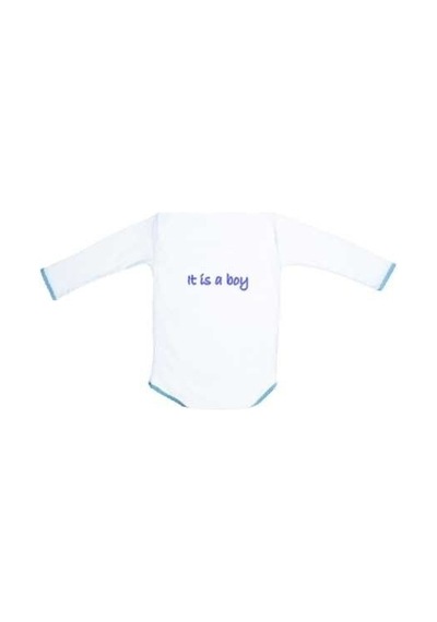 Pamuk Polyester Bebek Zıbını - Mavi Biyeli