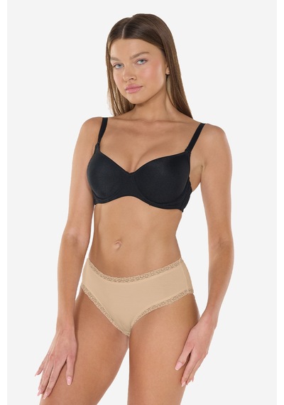 Malabadi Kadın Ten Rengi 2 Li Paket Extra Yumuşak Micro Modal Dantelli Slip Külot 700