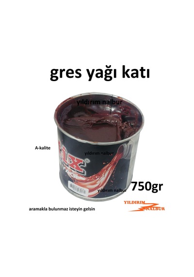 Gres Yağı Gress Yağı 750gr Makine Yağı Katı Gres Büyük Kutu Tenek