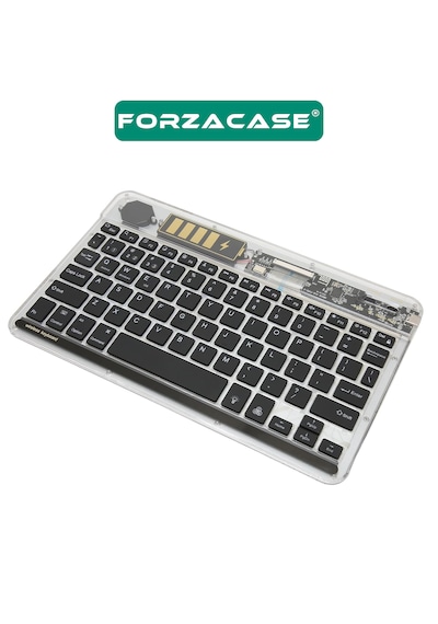 Forzacase 7 Renk Rgb Led Işıklı Kablosuz Bluetooth Klavye - Fc461