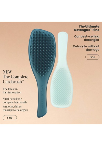 Complete Carebrush Fine Saç Bakım Fırçası İnce Ve Hassas Saçlar İçin Düğümleri Nazikçe Açar, Saç Derisine Masaj Yapar Mavi