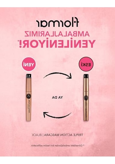Flormar 3 Kademeli Ayarlanabilir Maskara Siyah - Triple Action Mascara - 001-8690604275588 00