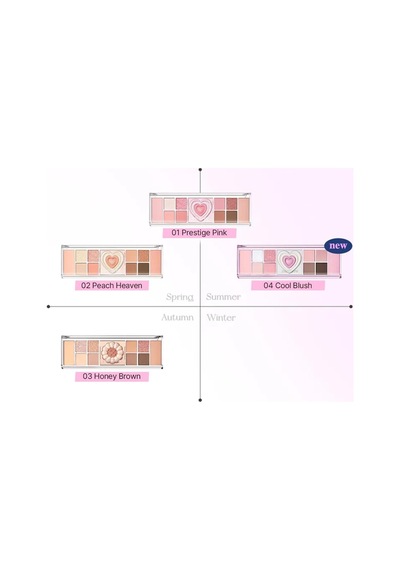 Çok Fonksiyonlu Makyaj Paleti All Take Mood Like Palette 04 Cool Blush Night Peri