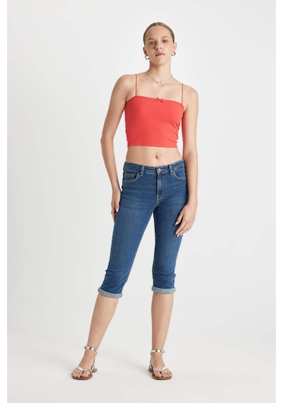 Defacto Normal Bel Jean Kapri B9168ax24smnm28 Mavi