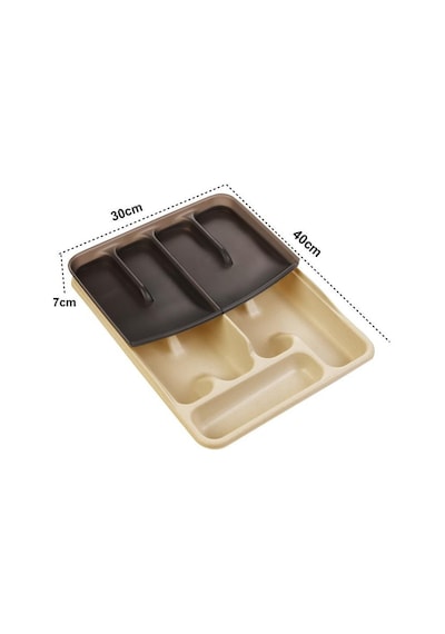 Moonstar Çekmece İçi Kaşıklık Çift Katlı 10gözlü Çatal Bıçak Organızer 40x30cm-kset169 001