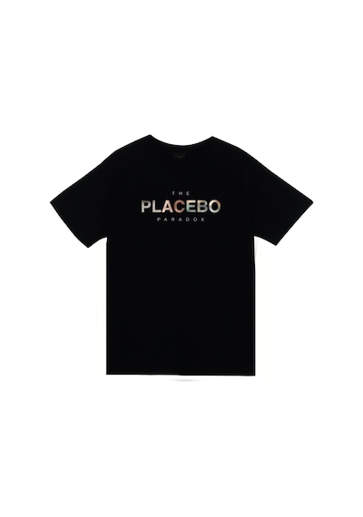 Unisex Siyah Placebo Baskılı Kısa Kol T-shirt SIYAH