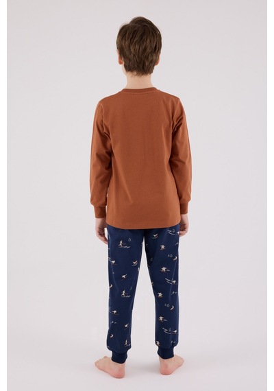 Arnetta Erkek Çocuk Kahverengi Pijama Takımı Ar3516-c-v1