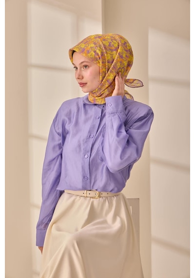 Silk Home Soft Eşarp 73091-38 Vizon, Turuncu, Mor, Sarı