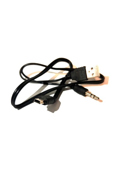 Mini USB 5 Pin + 3.5MM AUX Kablosu, AUX ve Şarj 2 in 1 Kablo