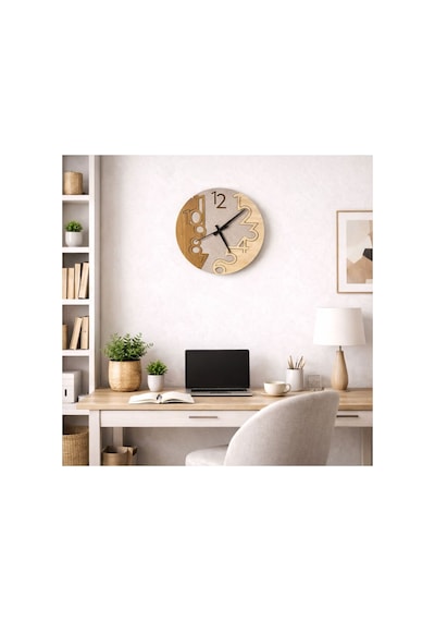 Arliadesign Dekoratif Ahşap 40 Cm Duvar Saati Kahverengi
