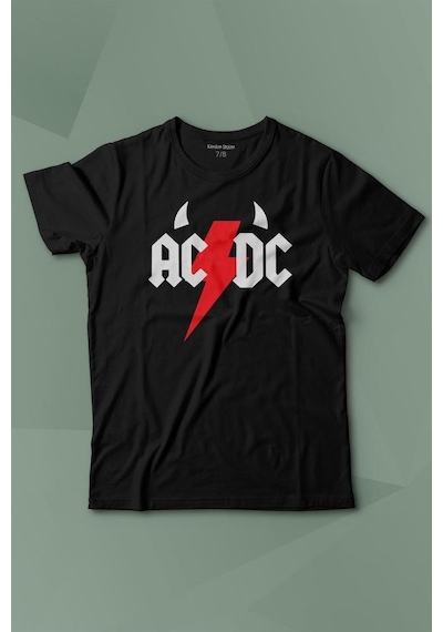 Kendim Seçtim Ac Dc Alternatif Doğru Akım Music Devil Baskılı Tişört Çocuk T-shirt 001