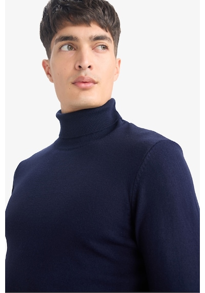 Defacto Slim Fit Dar Kesim Balıkçı Yaka Triko Kazak R1124az25wnnv64 Lacivert