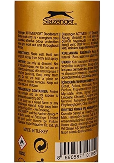Activesport Deodorant Spray 150 Ml 2li Paket