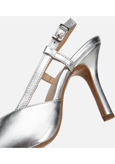 Hotiç Kadın Deri Lame Arkası Açık Stiletto -