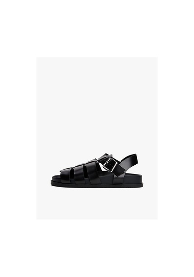 Kadın Tjw Fisherman Patent Sandalet Siyah