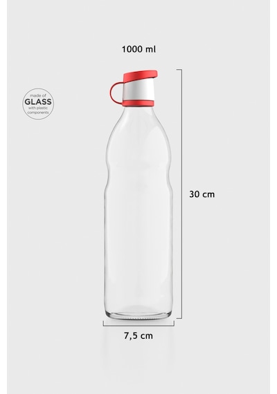 Renga Zen 1000 Ml Cam Şişe 181001 Kırmızı