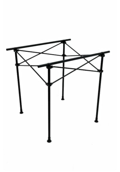 Katlanır Portatif Metal Kamp & Piknik Masası 4 Kişilik Dayanıklı Ve Taşınabilir Metal 70x66x70cm Siyah