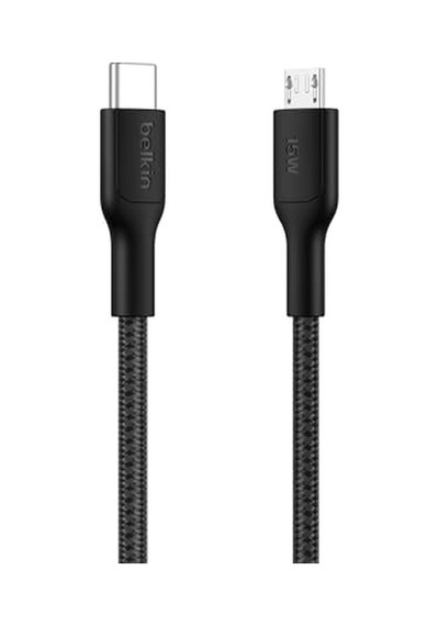 Belkin Eco Usb-c - Micro Usb Kablosu, 1 M, Yumuşak, Örgülü, Esnek Hızlı Şarj Kablosu, Usb-ıf Sertifikalı Type-c Diğer