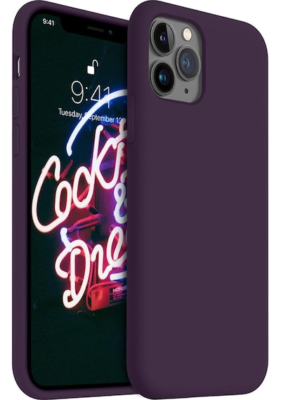 Apple Uyumlu iPhone 11 Pro Kılıf Nano Lansman Silikon Arka Kapak Koyu Mor