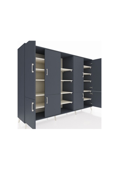 Hyperion Dolap 14 Raflı 8 Kapaklı 220x44x163 Antrasit-antrasit/ay Antrasit-antrasit/aytaşı Hyperion Dolap 14 Raflı 8 Kapaklı 220x44x163 Antrasit-antrasit/ay Antrasit-antrasit/aytaşı