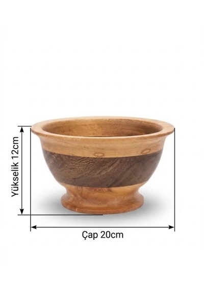 Keleşgilhome El Yapımı Ahşap Dekoratif Obje Ø20xh12cm