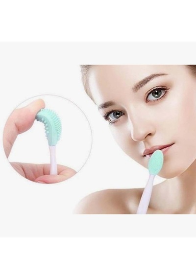 Buffer 2 Adet Dudak Burun Fırçası Peeling Etkili Gözenek Siyah Nokta Temizleyici Akne Giderici Çift Fırça