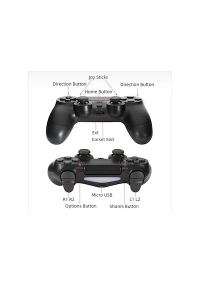 Crk Tech PS4 Uyumlu Doubleshock Wireless Kablosuz Oyun Kolu