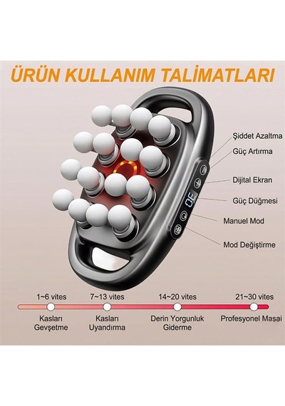 Powermaster Pm-29677 16 Başlıklı Ultra Geniş Alanlı Ve Derin Doku Masaj Aleti