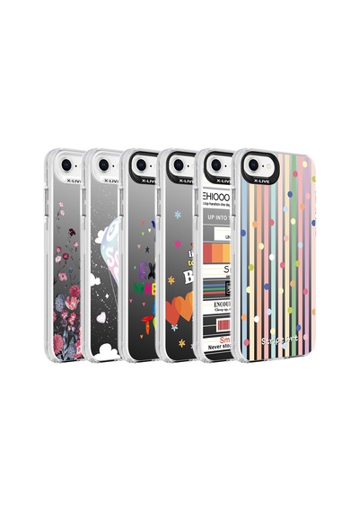 Zore İphone 8 Kılıf Desenli Ogaa Silver Sert Kapak - You