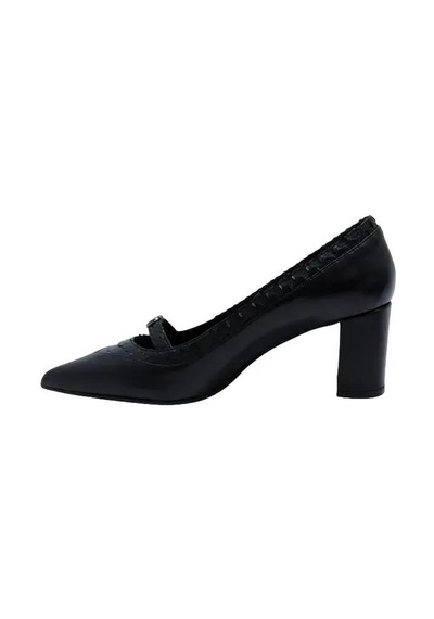 Poletto Hakiki Yılan/hakiki Deri Sıyah Ayakkabı Stiletto 9841 86 Yln-1338 Siyah