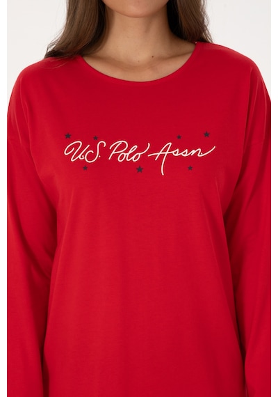 U.s. Polo Assn. Kadın Kırmızı Pijama Takım 50318886-vr030 Kırmızı