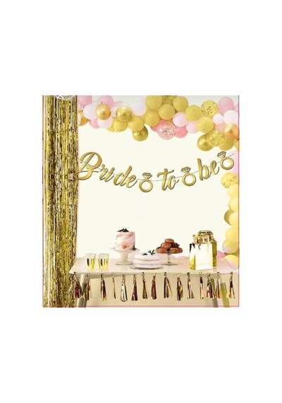 Bride To Be Gold Yazı Temalı Kaligrafi Banner Bekarlığa Veda Yazısı Sarı Tüm Yaşlar