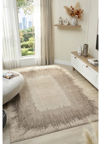 Mariesse Home Wool Serisi Bukleli Yumuşak Dokulu İskandinav Dokuma Halı 1084-kahve