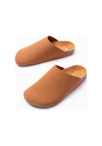 Jy0556 Ravn Bağcıksız Hakiki Süet Deri Erkek Günlük Mantar Taban Loafer Klasik Ayakkabı Hdmt - Taba