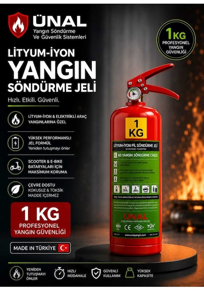 1 Litre Bioversal Elektrikli Araçlar Ve Lityum-iyon Batarya Pil, Akü Yangın Söndürme
