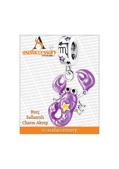 Akrep Burcu Figür Charm Asafaccessory Mor