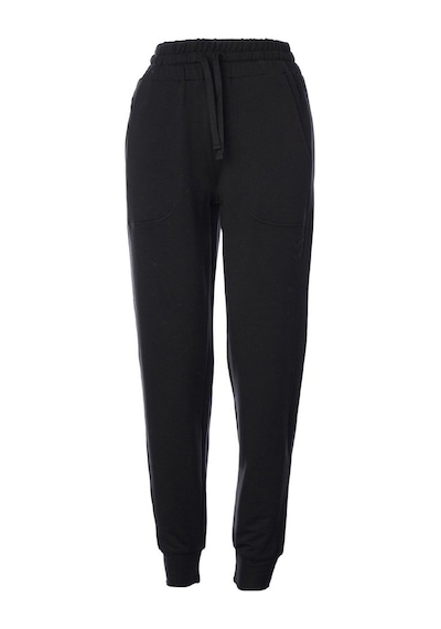 Hummel Siyah Kadın Regular Fit Geniş Paça Baskılı Eşofman Altı Siyah