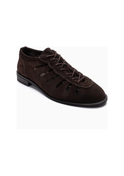 Luvishoes Astron Kahverengi Süet Hakiki Deri Kadın Yazlık Casual Ayakkabı