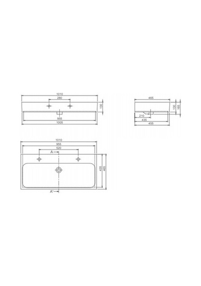 Çift Hazneli Etajerli 100 Cm Seramik Lavabo Tasarımı 508 Yeşil