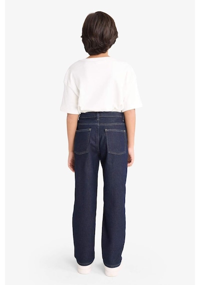 Defacto Erkek Çocuk Straight Fit Düz Paça Jean Polar Astarlı Pantolon F4296a825wnnm34 Mavi