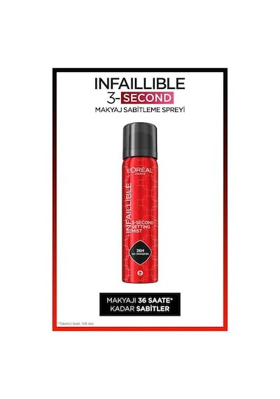 L'Oréal Paris Infaillible 3-Second Makyaj Sabitleme Spreyi
