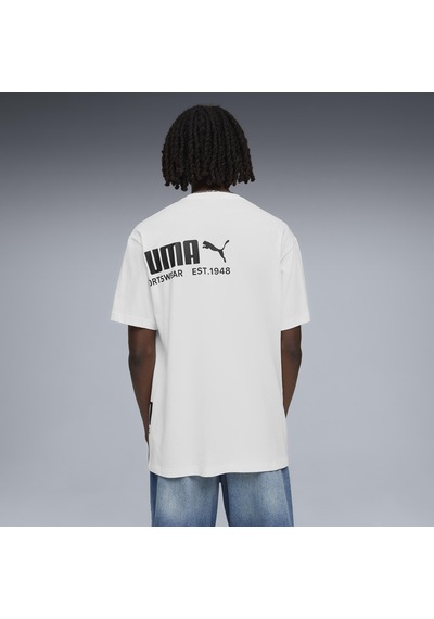 Puma Sport Graphic Tee 692169-02 Tişört Erkek T-shirt Beyaz