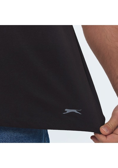 Slazenger KAURI IN Oversize Erkek Tişört Siyah