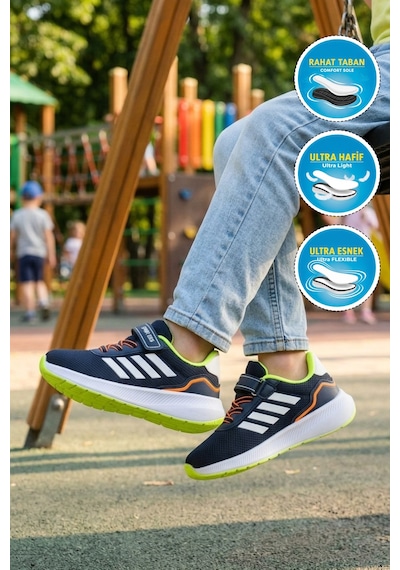 Lafonten 755 F Lacivert-sarı Erkek Çocuk Spor Ayakkabı