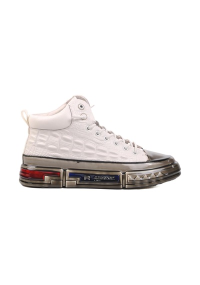 Guja 24k510-4 M Beyaz Hakiki Deri Erkek Hi Sneaker Beyaz